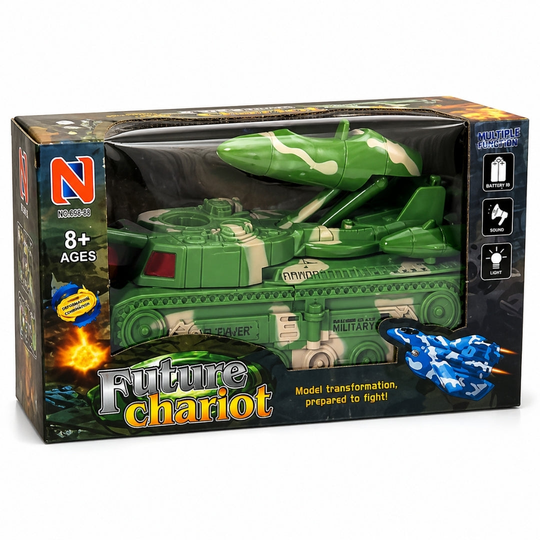 Transformable Fighter Jet and Tank, Durable Toy for Kids