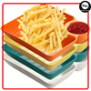Fries Plate Set (4 Pieces), Ideal for Fast Food, Kitchen & Dining Use