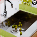 Durable Green Splash Guard Kitchen Sink Guard That Can Be Placed Behind the Sink