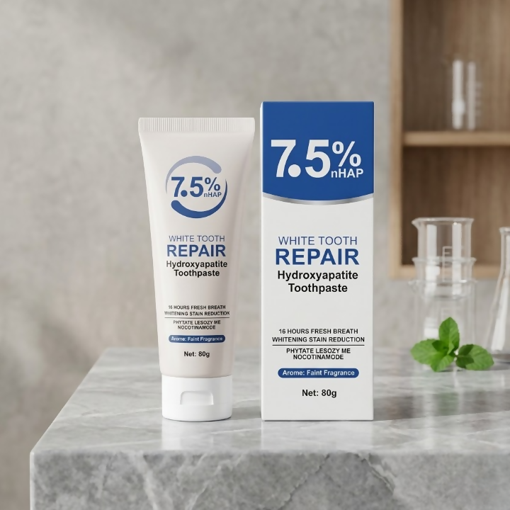 The 7.5% nHAP White Tooth Repair Toothpaste Hydroxyapatite Enamel strengthening & Whitening Formula (80g)