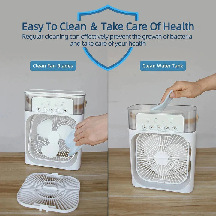 Portable Air Conditioner Fan, with LED Night Light
