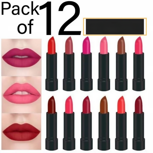 12 Pcs High Pigmented Matte Lipstick Set – Long Lasting Smooth Texture Lip Color Collection For Bold And Beautiful Looks