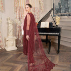 Semi-Stitched Shirt with Embroidered Adda Work