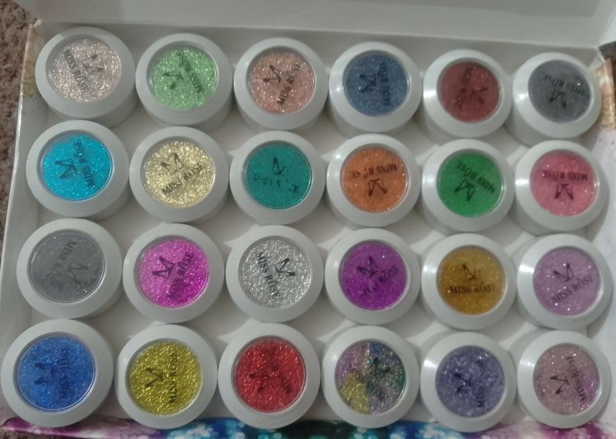 Miss Rose Multicolor High Pigmented Glitter Shimmer Eyeshadow Palette Set Professional Eye Makeup