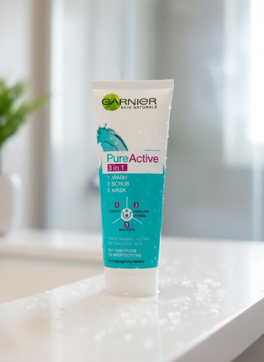 Garnier 3-in-1 Pure Active Face Wash 100ml