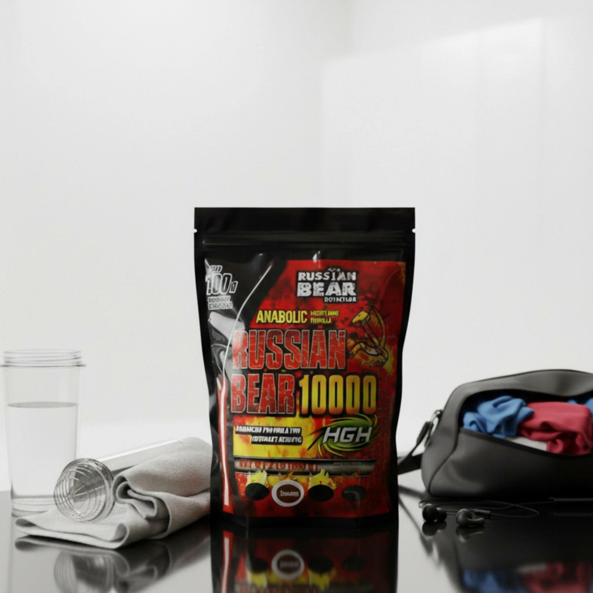 Russian Bear 10000 Chocolate Mass Gainer – 2lbs High-Calorie Weight Gain Formula