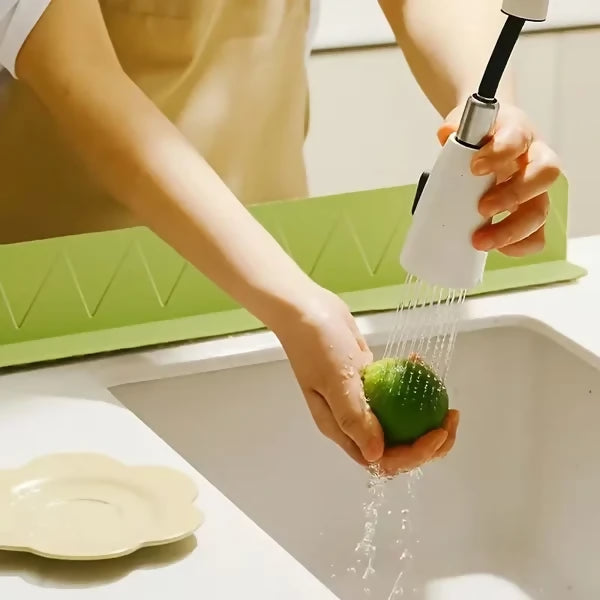Large Size Silicone Sink Splash Guard Set | Non-Slip Water Barrier with Strong Suction Cups for Kitchen & Bathroom Use