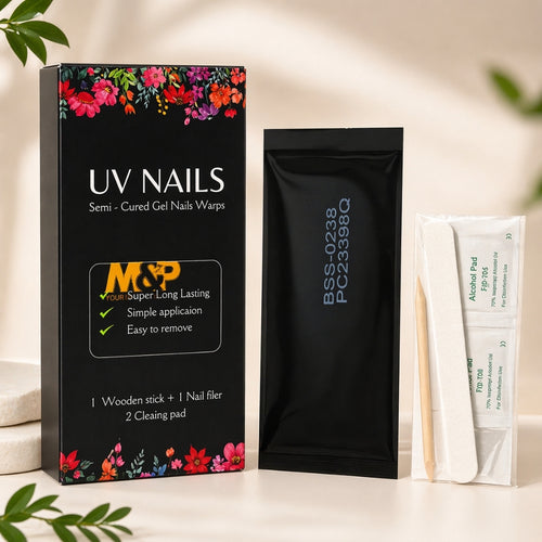 UV Nail Stickers, Trendy Designs Quick Nail Styling - Pack of 1
