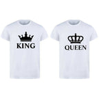 Combo Of King & Queen Style White T-Shirt with Cute Design – King & Queen Design T-Shirts – Best Quality T-Shirts For Girls | T-Shirt For Women – T-Shirt For Boy | T-Shirt For Men | Queen T-Shirts | King Design T-Shirt – Large