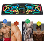 9 IN 1 Push Up Rack Board System Compraehensive Fitness Exercise Workout Pushup Stands