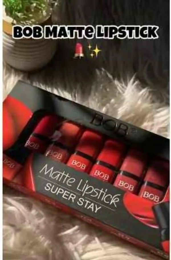 6 Pcs Bob Matte Lipstick Super Stay Set