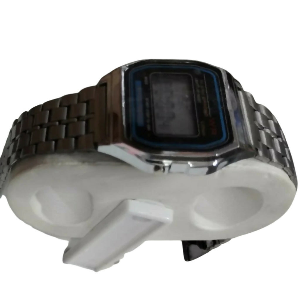 Digital Retro Watch, Stainless Steel Bracelet, for Unisex