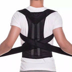 Adjustable Back Support Belt | Posture Corrector | Spine & Shoulder Support Brace | Breathable Upper Back Support for Men & Women - Large