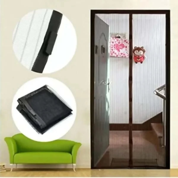 Hands-Free Retractable Magnetic Door Mesh | Magic Mesh Screen Door with Magnetic Closure | Random Colors