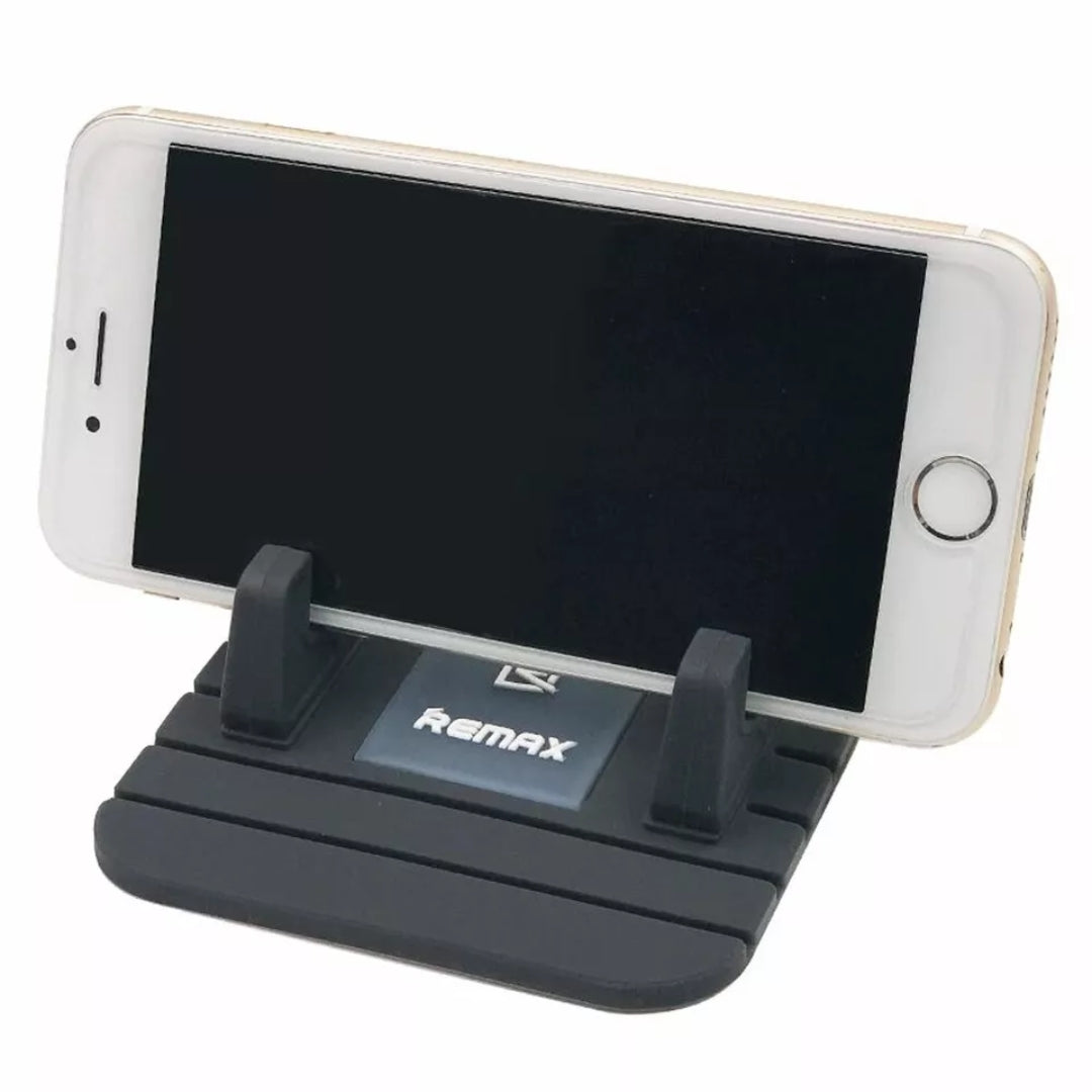 REMAX Fairy black silicone anti-slip mobile phone holder for desk use