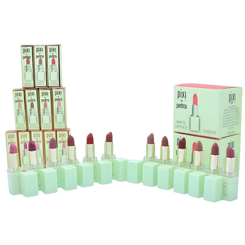 12-Color Waterproof Lipstick Set – Long-Lasting