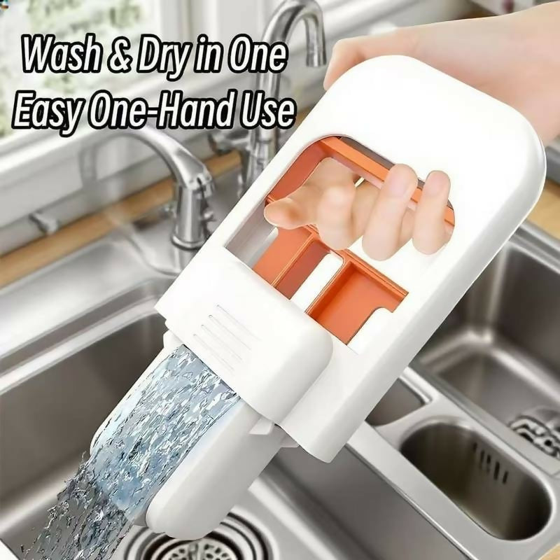 Foldable Mini Mop | Portable Desktop Wet & Dry Cleaning Mop | Self‑Squeezing