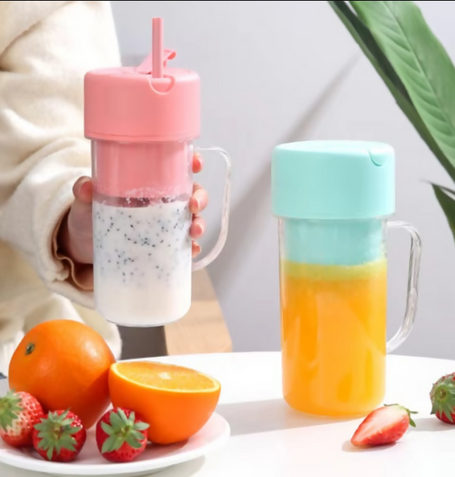 Professional Mini Juicer – Portable Blender & Smoothie Maker with Built-In Straw