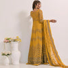 Dress Set, Elegant Gold Embroidered 3-Piece Chiffon, for Women
