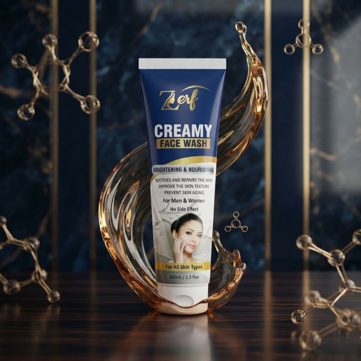 Zerf Creamy Face Wash 100ml – Brightening & Deep Cleansing Facial Cleanser for Men & Women