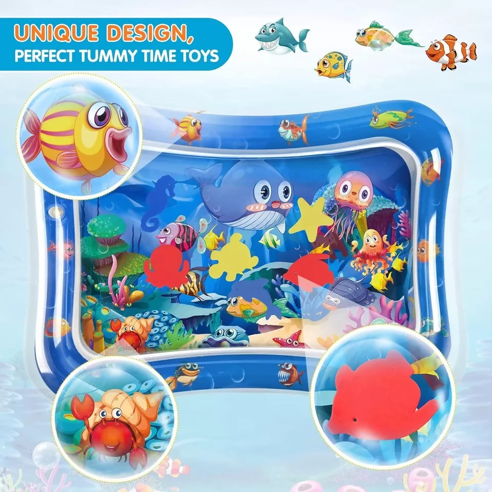 Inflatable Leakproof Tummy Time Water Mat for Kids – Safe & Fun Baby Play Mat (Random Color)