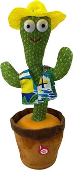 Dancing Cactus Toy – Singing, Talking, Voice Recording Plush with USB Rechargeable Function – Fun Educational Gift for Babies and Kids (Ages 6 Months & Up) – Rechargeable – With Cap