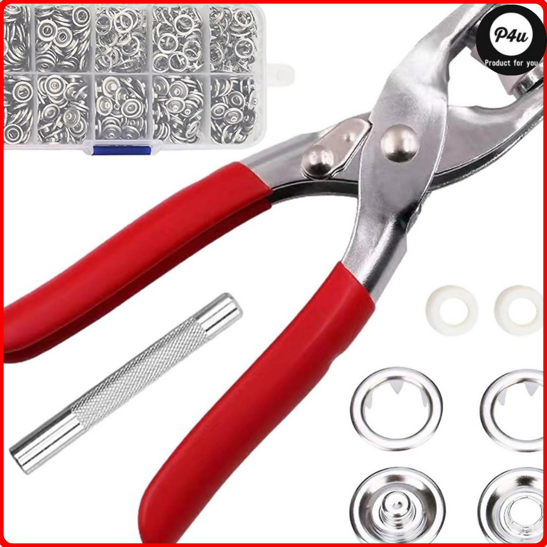 Hollow Metal Snap Button Set,Snap Fasteners,with Pliers,Leather Snap Buttons for Jeans Pockets