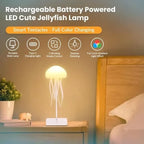 LED Jellyfish Lamp RGB Mood Light | Voice Control Fantasy Jellyfish Night Light | Decorative Bedroom & Living Room Lighting