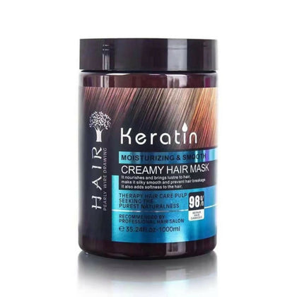 Keratin Moisturizing & Smooth Cream Hair Mask-1000ml