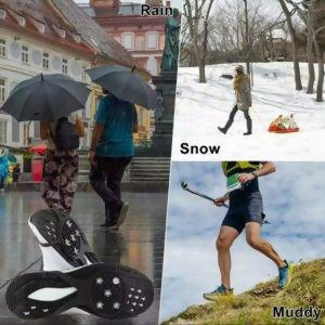 5 Studs Anti Skid Ice Snow Camping Walking Shoes Winter Safety Boots
