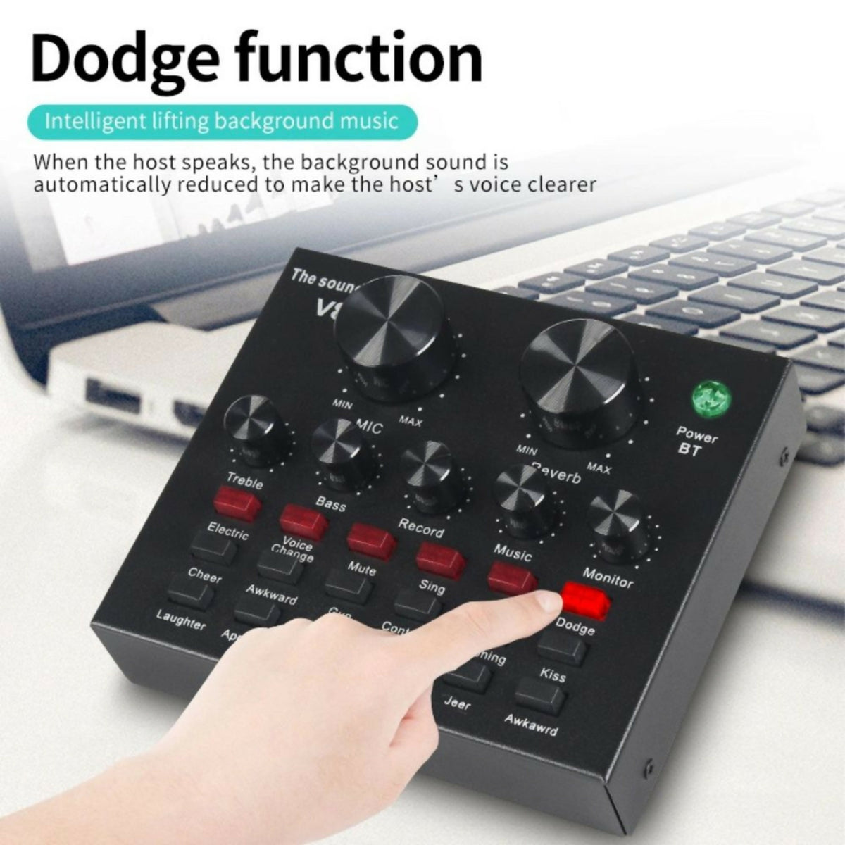 V8 Bm-800 Podcast Mic Set With Live Sound Card Condenser Microphone With Rechargeable 12 Kinds Of Auxiliary Background For Karaoke Singing Youtube Recording Mic
