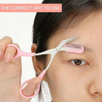Eyebrow Trimming Scissors with Attached Comb, Precision Stainless Steel Blades