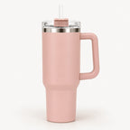 Vacuum Thermal Travel Mug with Handle & Straw
