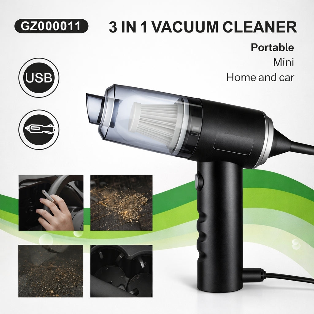 Vacuum Cleaner, Portable Handheld USB Rechargeable Mini Cleaner