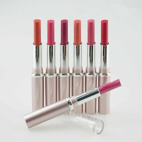 Velvety Glossy Lipstick Set includes 12 multicolor shades with a creamy texture and smooth glossy finish.