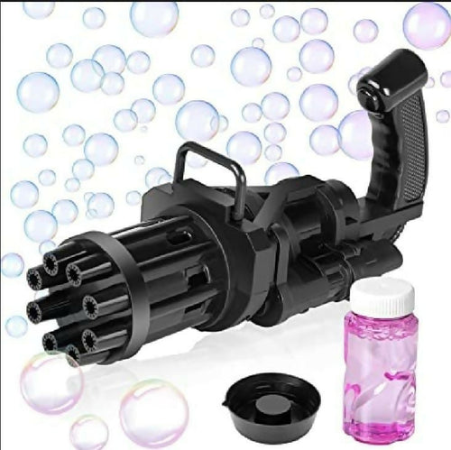 Electric Gatling Bubble Gun – 8 Hole Automatic Bubble Blaster Toy Gun