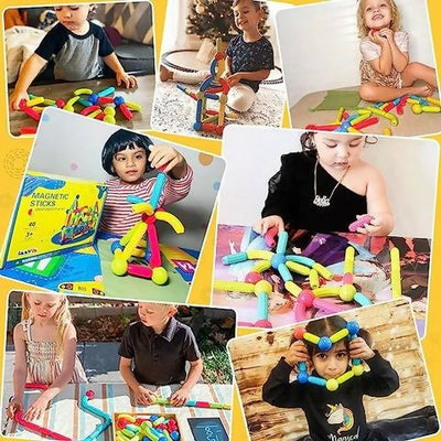 25 pcs Magnetic Blocks Toy for Kids | Magnetic bar blocks Educational and Stimulating Magnetic Toy for Kids ₨959.00