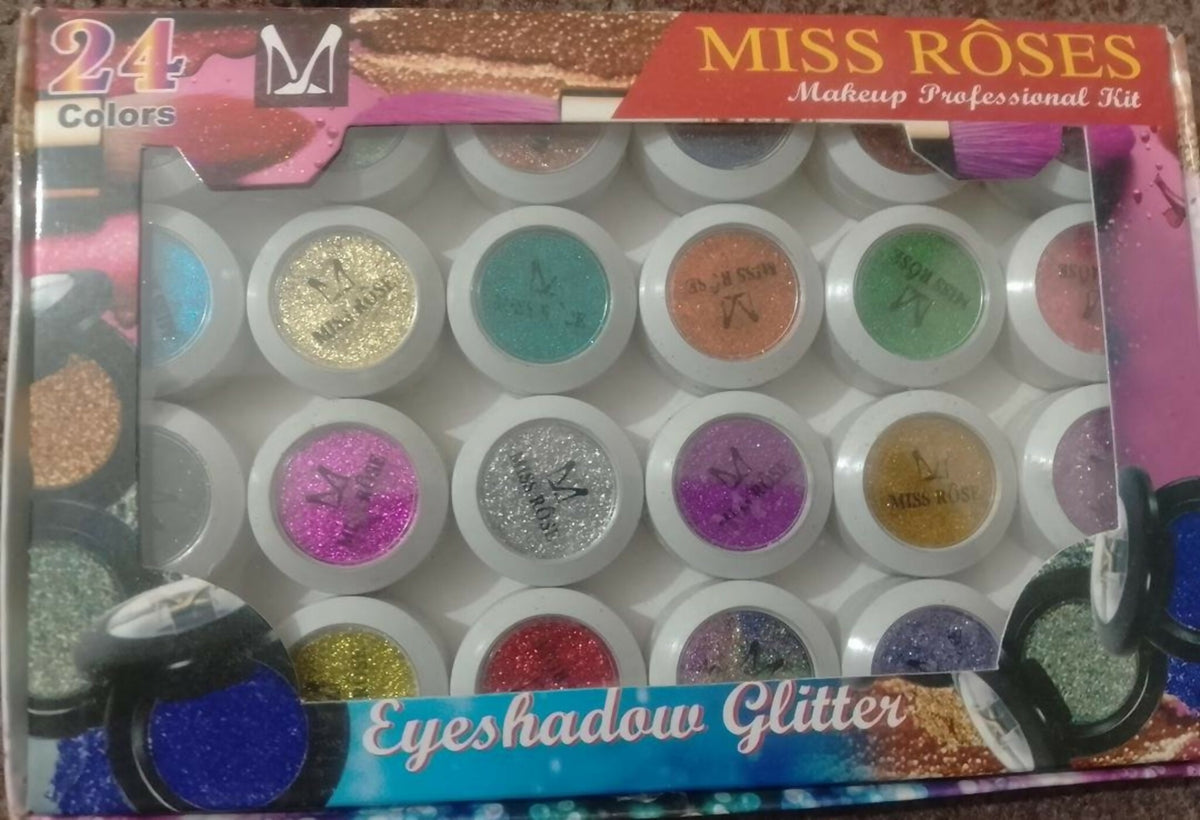 Miss Rose Multicolor High Pigmented Glitter Shimmer Eyeshadow Palette Set Professional Eye Makeup