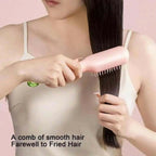Self cleaning hair comb
