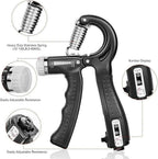 Hand Grip Strengthener Adjustable Resistance Wrist Strengthener Forearm Gripper Hand Workout Strength Trainer | With Counter (Random colour)