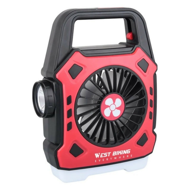 Multipurpose Rechargeable Desk & Camping Fan with LED Light, Flashlight & Power Bank