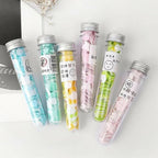 00 Pcs Disposable Flower Paper Soap With Portable Tube Multi Color Travel Sheets