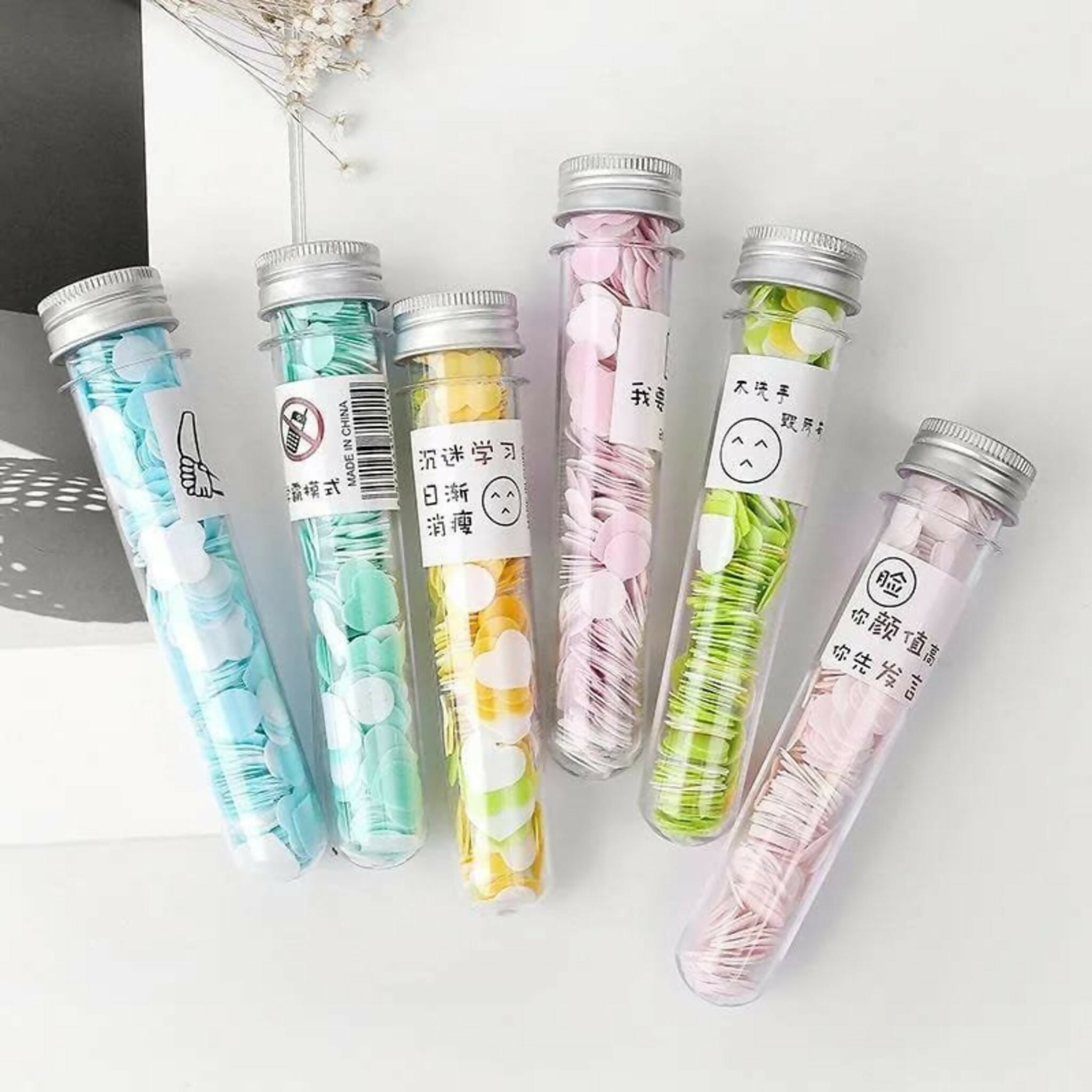 00 Pcs Disposable Flower Paper Soap With Portable Tube Multi Color Travel Sheets