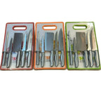 6 In 1 Knife Set With Filer And Chopping Board