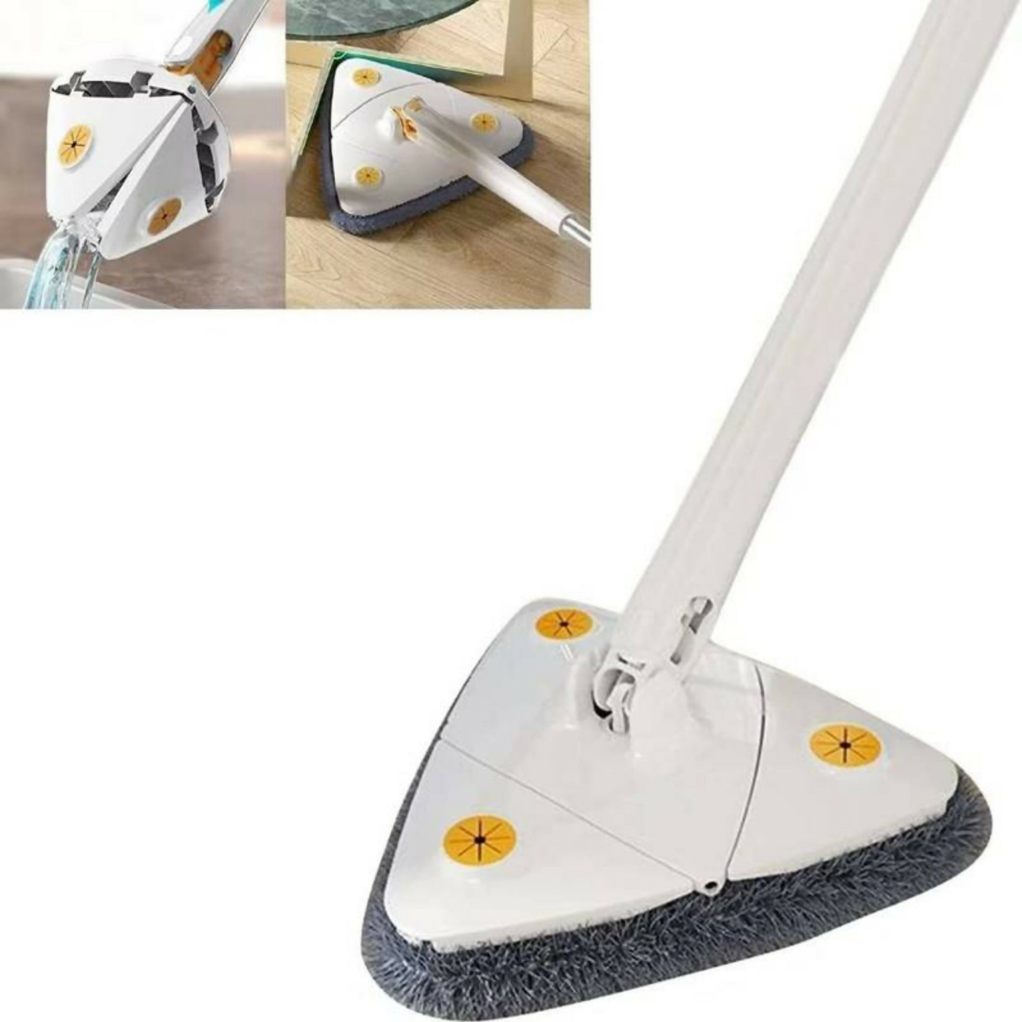 Royal’s Triangle Microfiber Mop – Self-Wringing Floor Dust Mop
