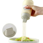 Sauce Bottle | Refillable Condiment Dispenser with Lid | Multipurpose Ketchup & Hot Sauce Bottle for Kitchen | Black Cap