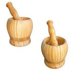 01 Set Wooden Pestle and Mortar For Crushing | Woden chattu watta for Grinding Nuts Dates and other Ingredients