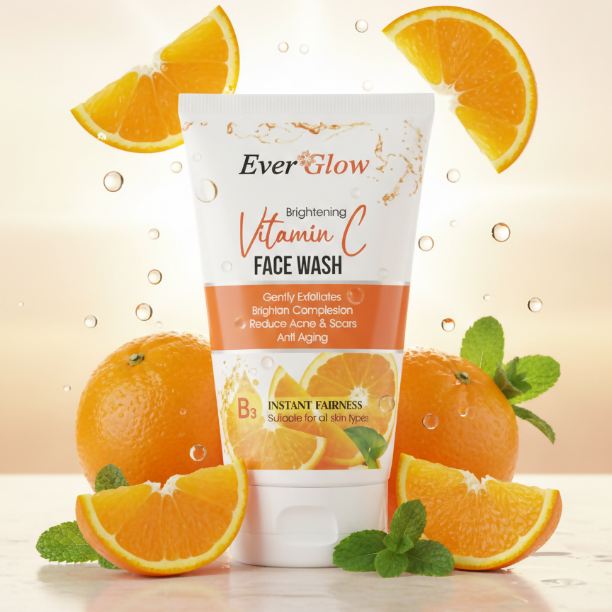 Everglow Vitamin C Face Wash – Brightening & Refreshing Cleanser (120 ml)