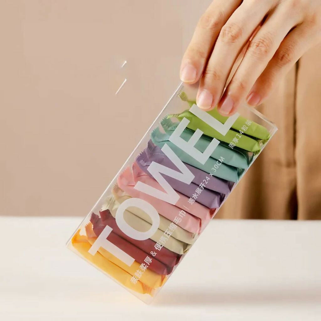 Compressed Disposable Face Towels, Portable Travel Tissue