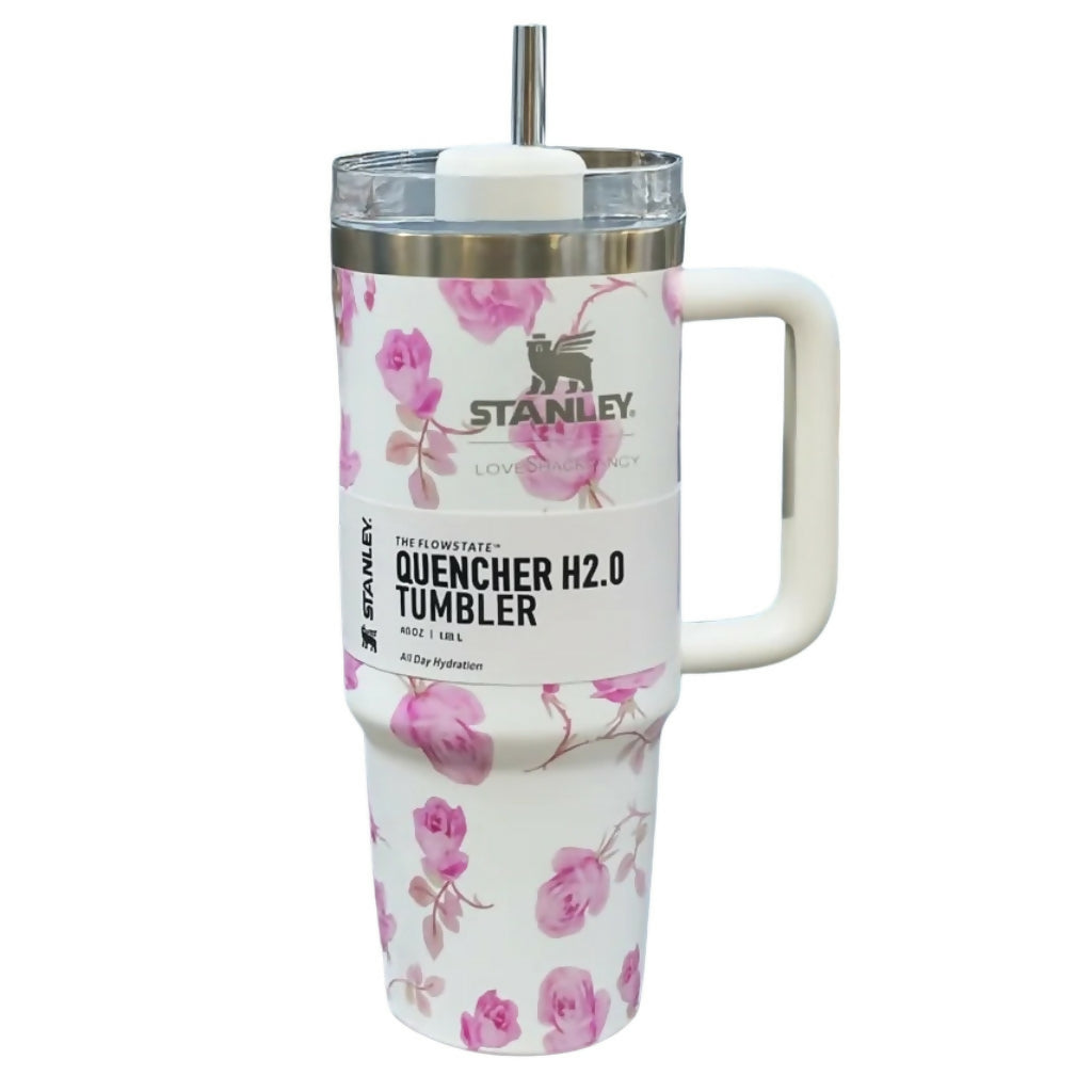 Stainless Steel Stanley Marble Tumbler, Vacuum Insulated Leakproof Design